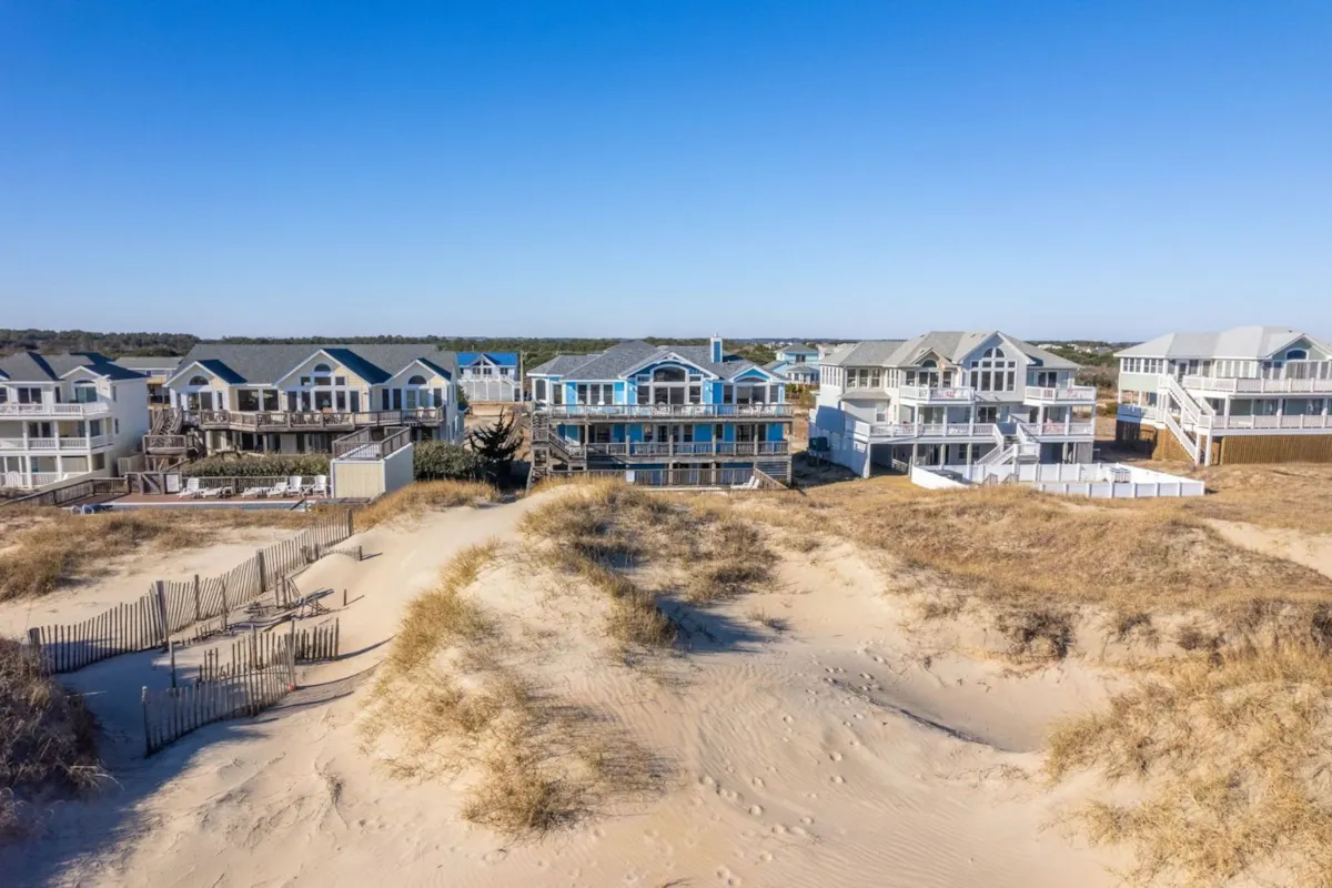 Cardiff By The Sea Oceanfront Home in Carova Beach 4x4